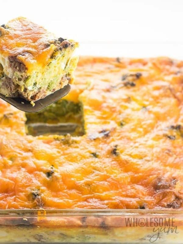 Healthy Keto Low Carb Breakfast Casserole Recipe With Sausage And Cheese – Gluten Free