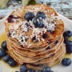 gluten free pancakes with blueberries