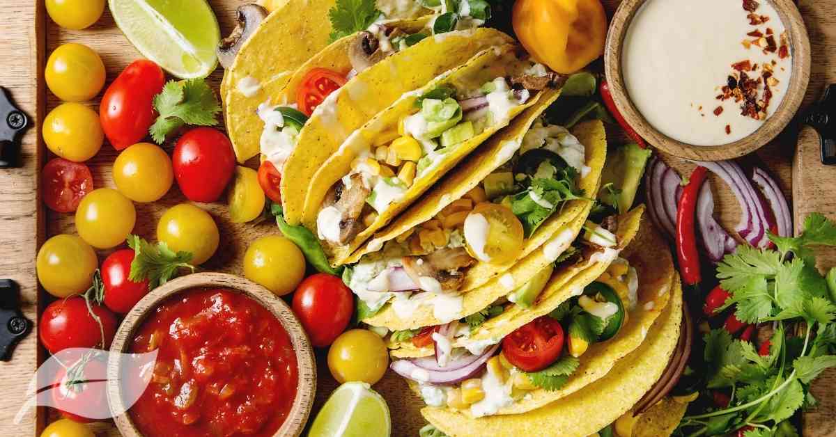 Mexican vegetarian tacos