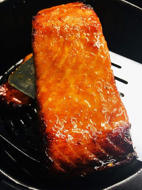 Air Fryer Honey Sriracha Salmon