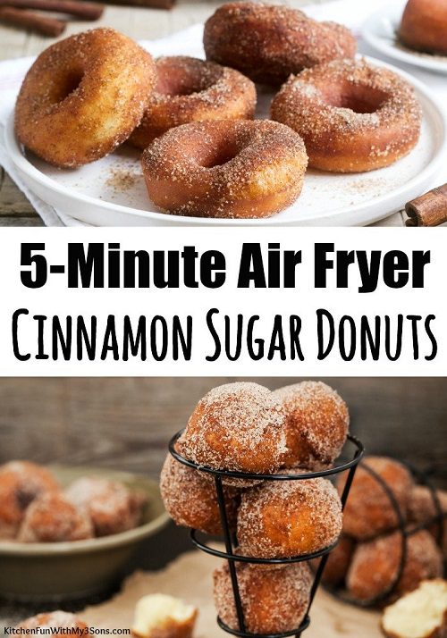 Cinnamon Sugar Air Fryer Donuts