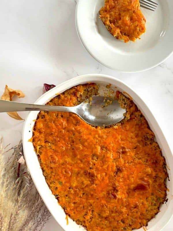 Low Carb Cheesy Leftover Turkey Casserole