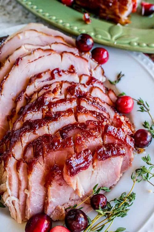 Oven-Roasted Cranberry-Dijon Glazed Ham