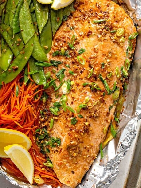 Baked Salmon in Foil with Asian Butter