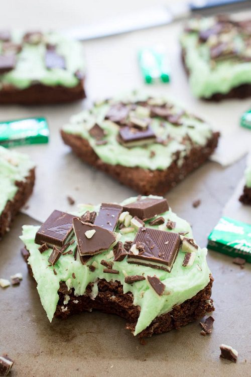St Patrick’s Day Recipes Chocolate Mint Andes Brownies