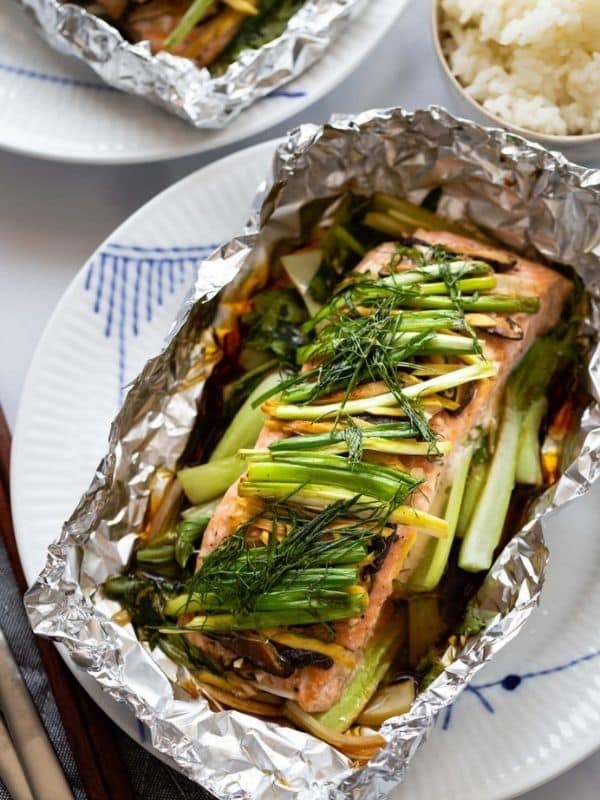 Ginger Salmon in Foil Packets