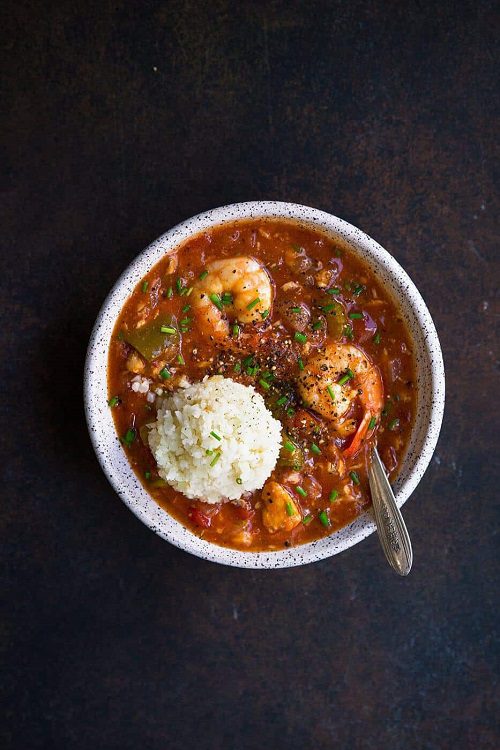 Whole30 Instant Pot Seafood Gumbo (Paleo, Low Carb, Dairy Free)