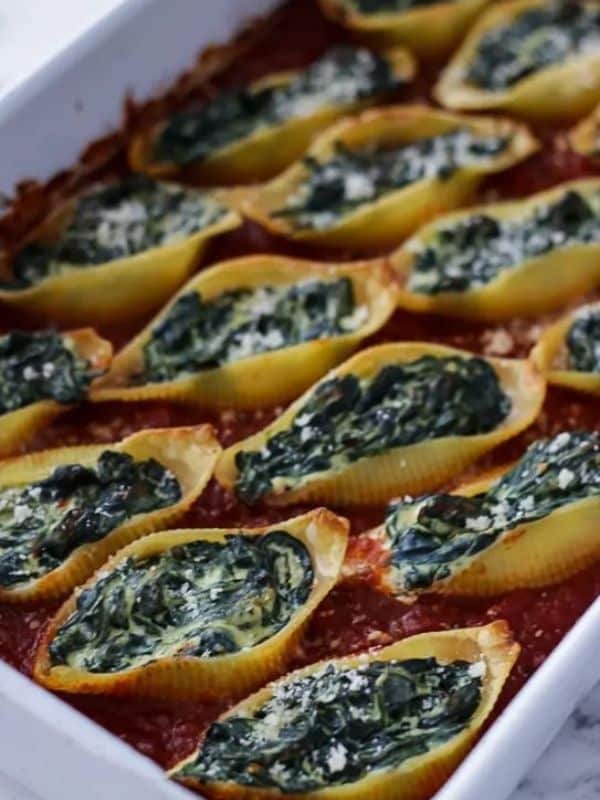 5 Ingredient Spinach and Ricotta Stuffed Shells