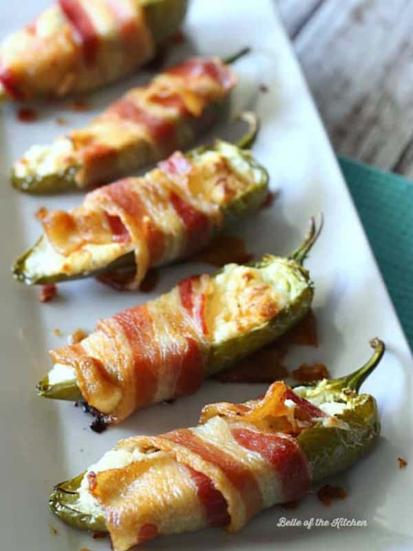 Bacon Wrapped Ranch Stuffed Jalapeño Peppers