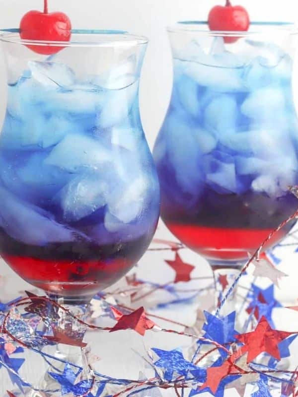 Layered Red and Blue Kool-Aid Punch