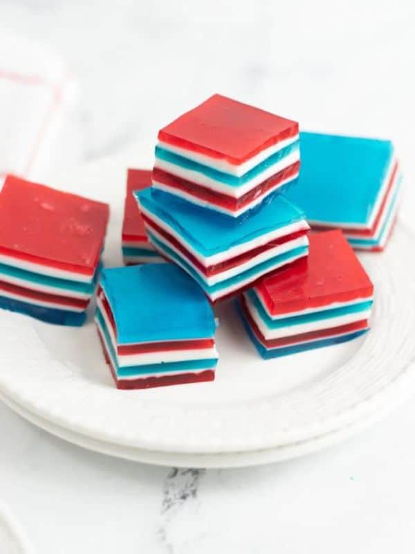 Red White and Blue Jello Ribbon