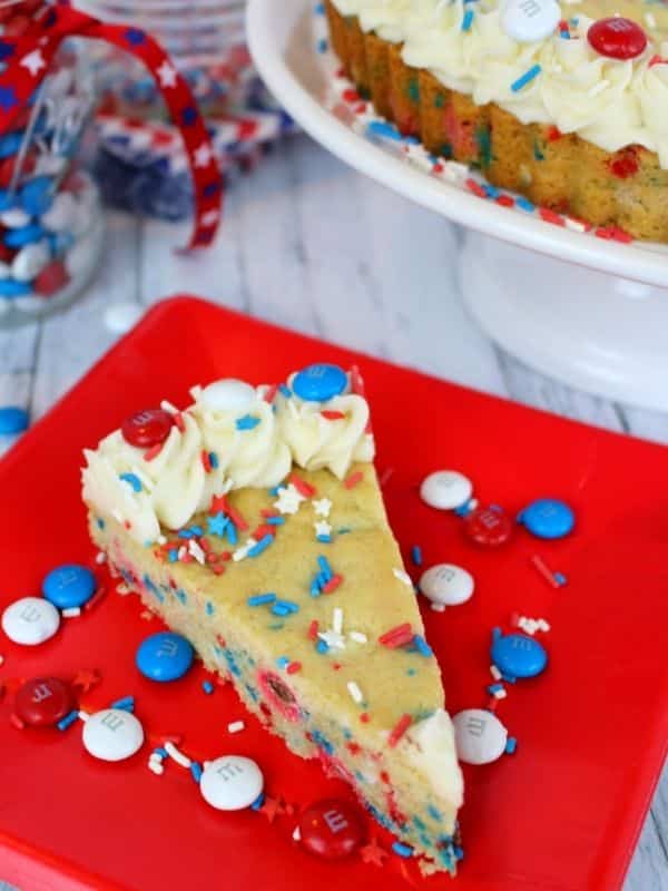Red White and Blue Sugar Cookie Cake