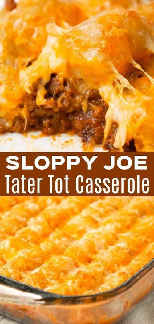 Sloppy Joe Tater Tot Casserole
