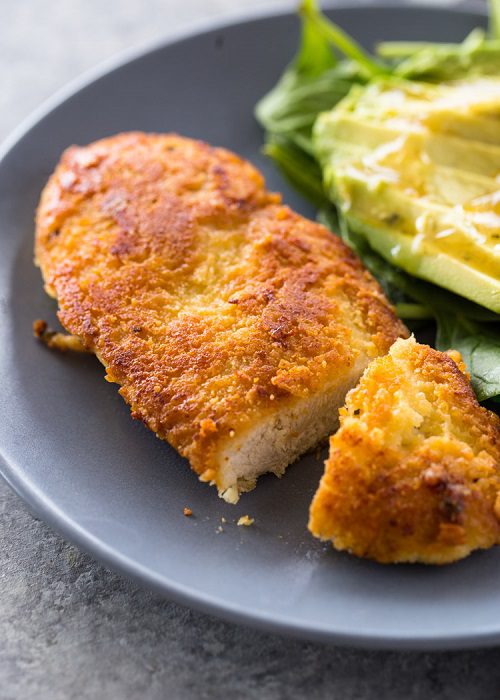 Crispy Parmesan Crusted Chicken Breasts (Low-Carb – Keto)