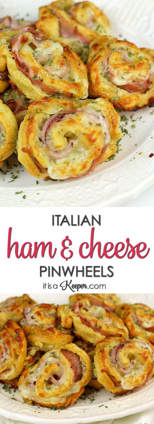 Italian Appetizer Ham and Cheese Pinwheels
