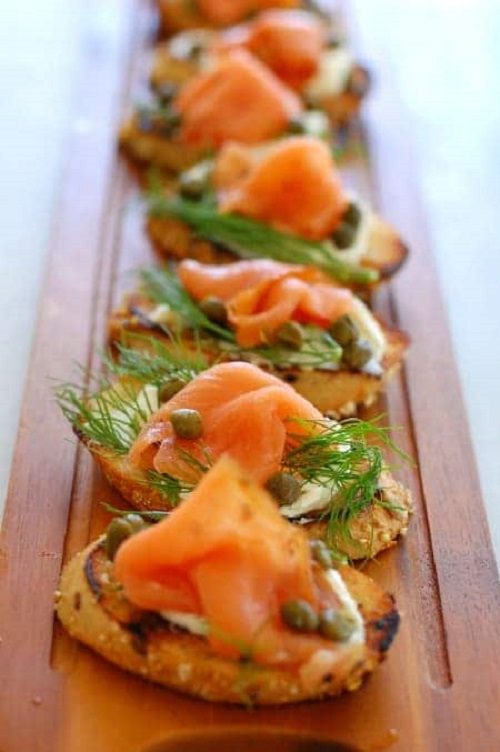 Smoked Salmon Dill and Capers Appetizer