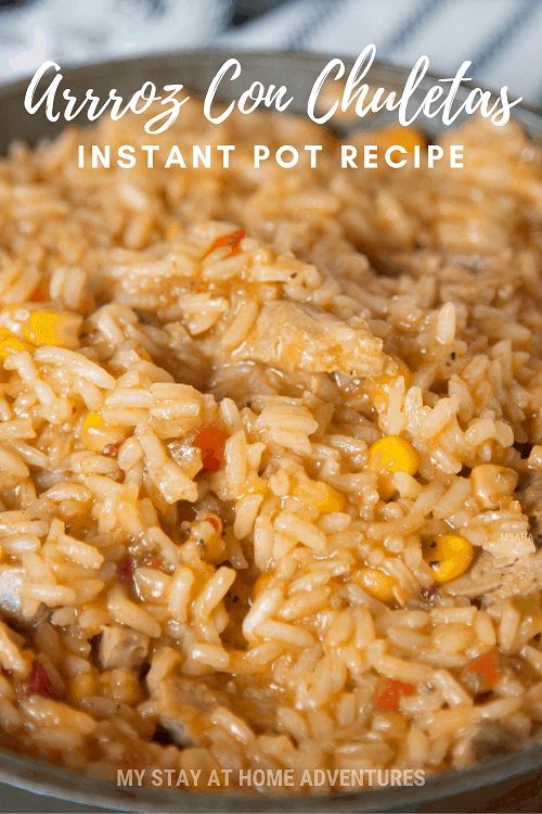 Instant Pot Rice with Pork Chops - Arroz con Chuletas