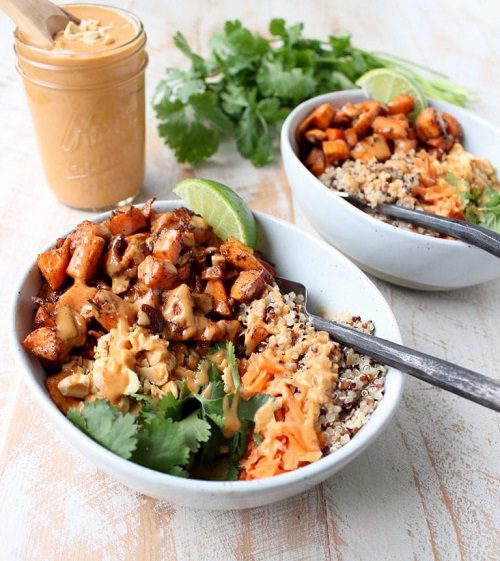 Thai Peanut Sweet Potato Buddha Bowl