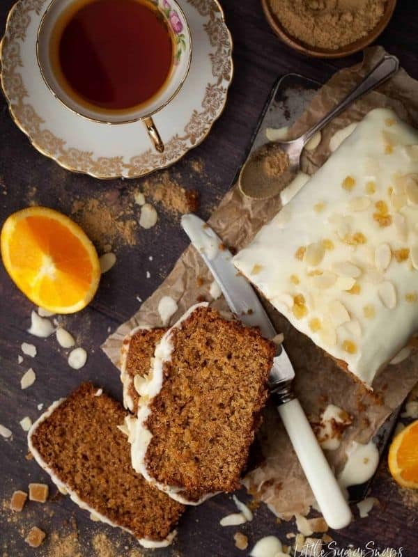 Vegan Ginger Loaf Cake with Orange & Almond