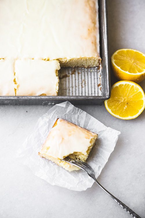 Lemon Velvet Sheet Cake