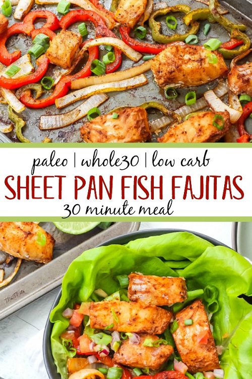 Whole30 Sheet Pan Fish Fajitas (Paleo + Gluten Free)