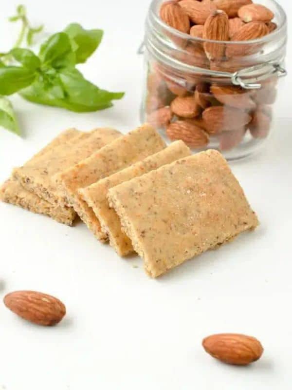 3-ingredient Almond Flour Keto Crackers Thanksgiving Appetizers Gluten-Free
