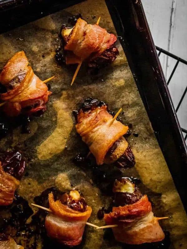 Bacon Wrapped Dates with Manchego