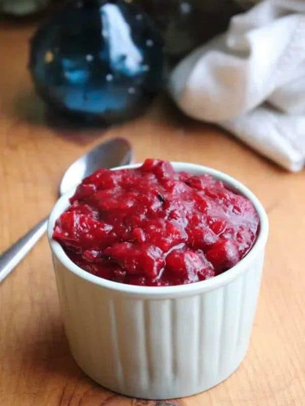 Thanksgiving Side Dish Homemade Cranberry Sauce in my opinion is an essential part of the Thanksgiving plate! This one is classic with fresh, tart cranberries, orange zest and juice, and just a hint of brown sugar for sweetness. You’ll wonder why you have never made it before!