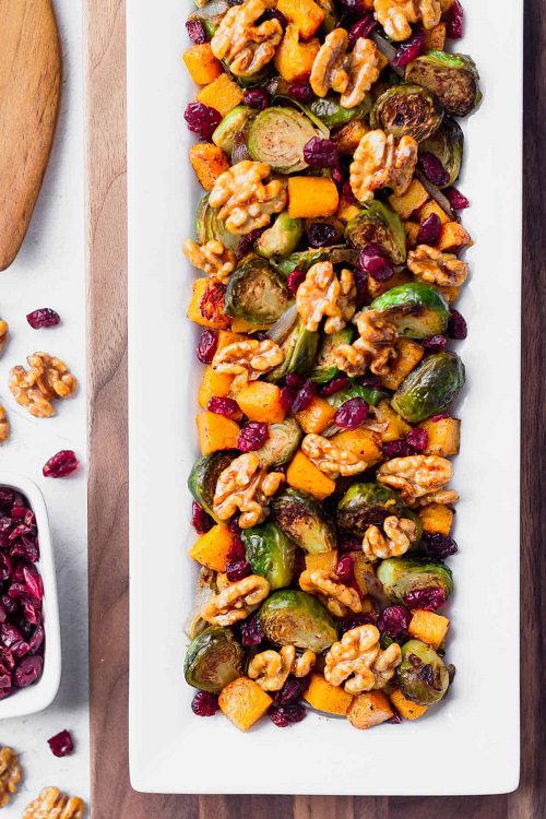 Roasted Fall Vegetables (with Cranberries and Maple Walnuts)