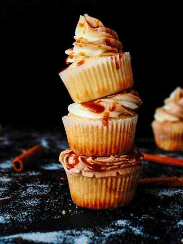 Easy Snickerdoodle Cupcake With Homemade Caramel Sauce