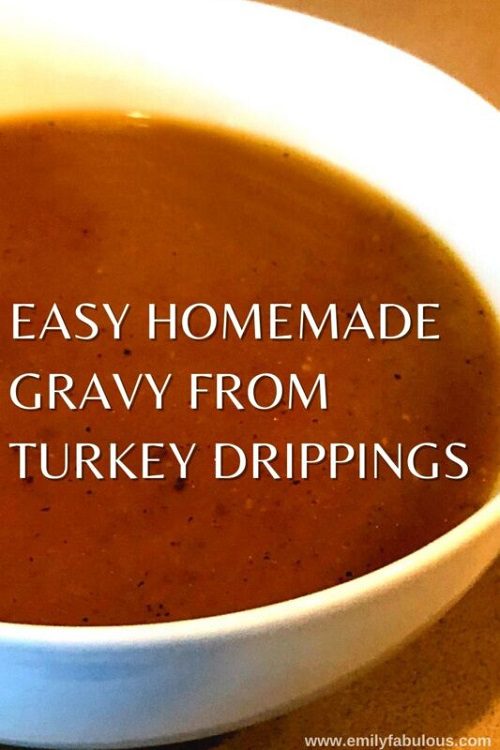 Thanksgiving Side Dish Homemade Turkey Gravy from Drippings recipe