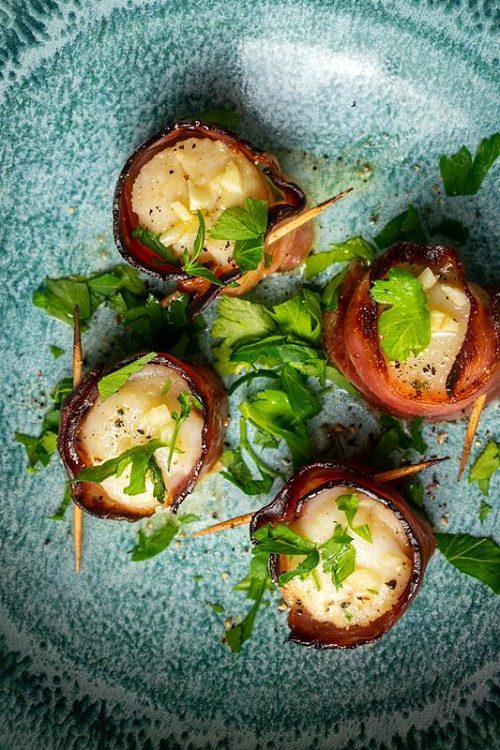 Thanksgiving Appetizers Gluten-Free How to Cook Scallops Wrapped in Bacon