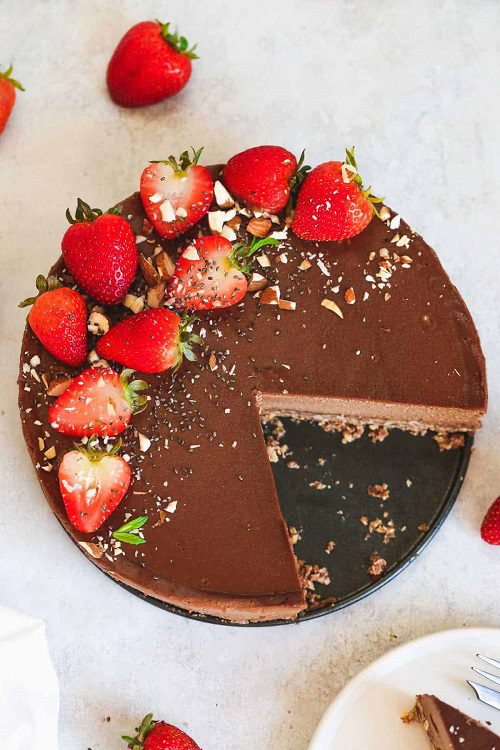 No-Bake Vegan Chocolate Cheesecake