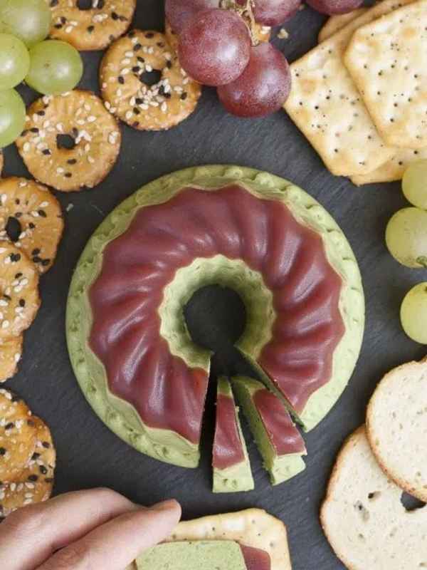 Pistachio Nut Cheese with Cranberry Jelly christmas appetizer recipe