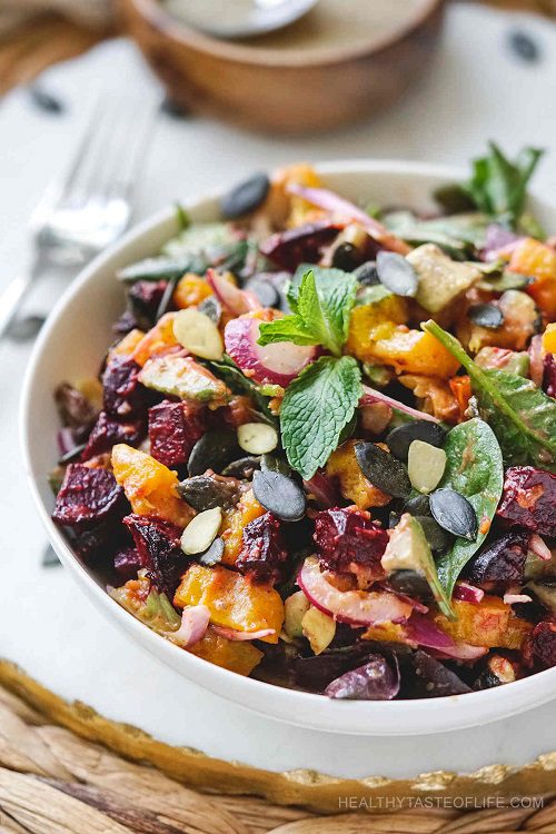 Pumpkin And Beetroot Salad (Vegan)