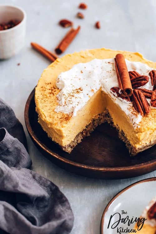 Vegan Fall Desserts Pumpkin Cheesecake