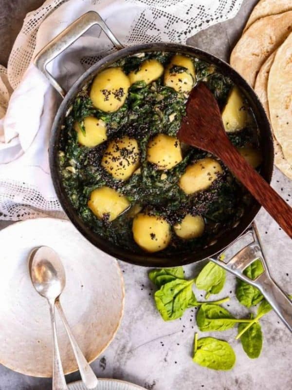 Vegan Spinach & Potato Curry (Saag Aloo)