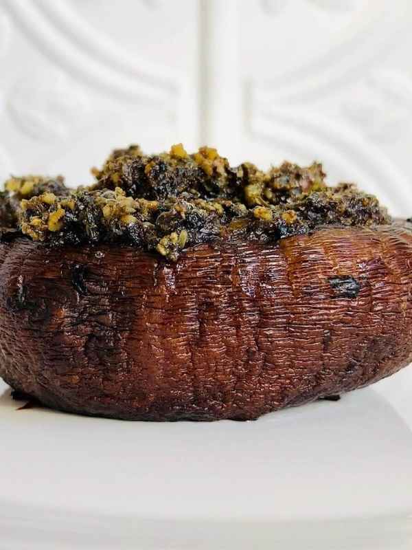 Vegan Stuffed Portobello Mushrooms Cheese Log christmas appetizer recipe