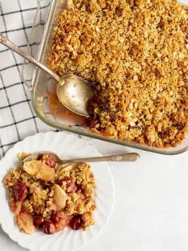 Apple and Cherry Crumble