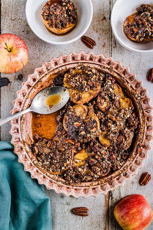 Baked Apples With Pecan Streusel (GF)