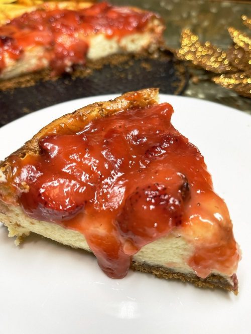 Fall Dessert Recipes Brown Sugar Cheesecake With Strawberry Glaze