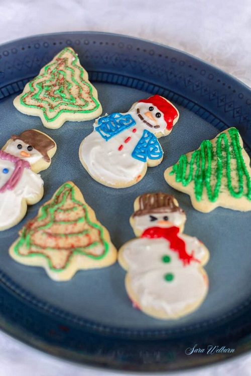Dessert Recipes For Christmas​ Christmas Sour Cream Sugar Cookies with Cream Cheese Frosting