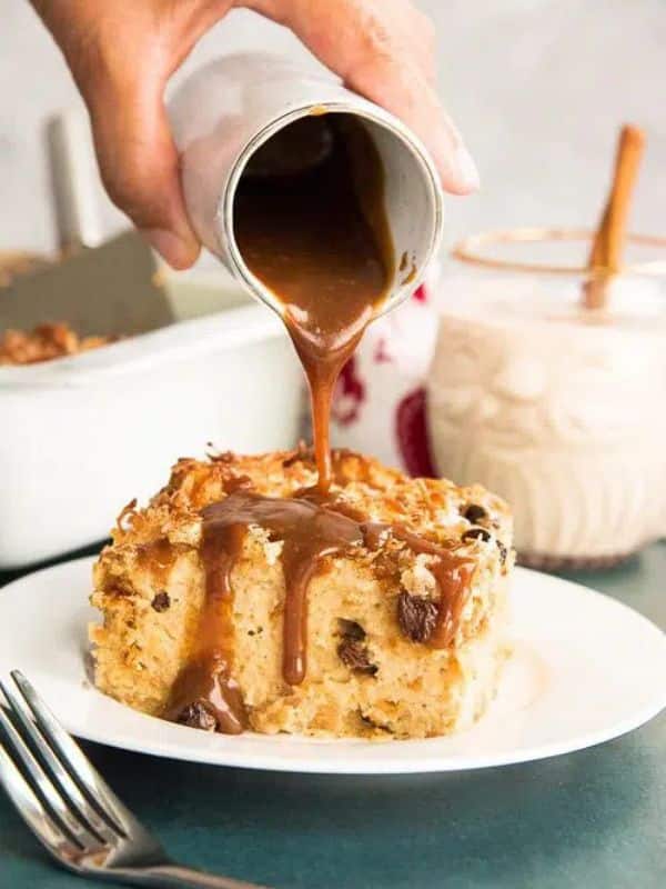 Coquito Bread Pudding (Budín de Coquito)