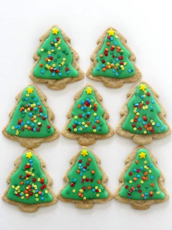 Gluten-Free Christmas Tree Sugar Cookies (Vegan, Allergy-Free)