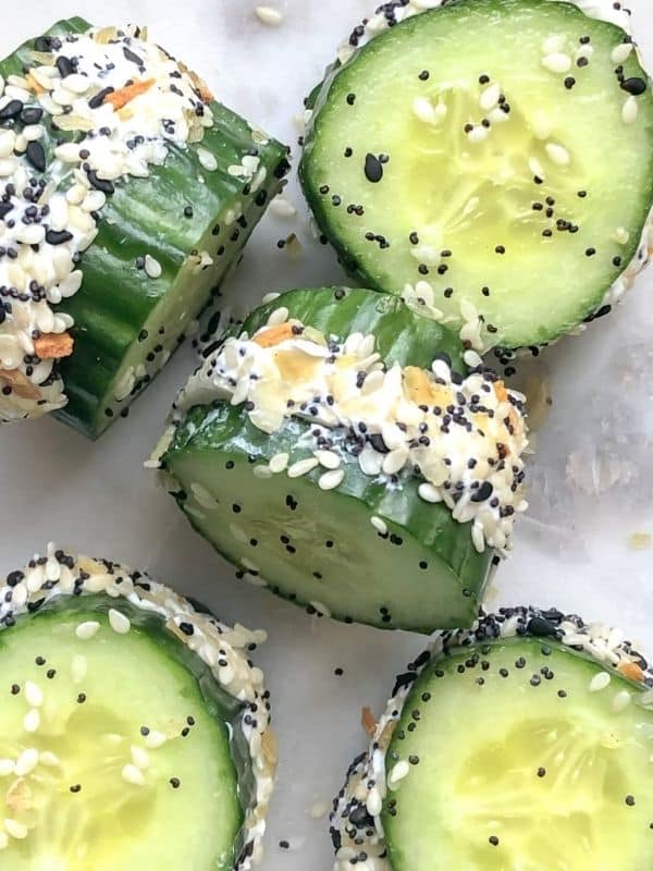Low-Carb Everything Bagel Cucumber Sandwiches