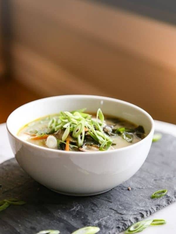 Vegetarian Mushroom Recipes Miso Soup With Shiitake Mushrooms Recipe