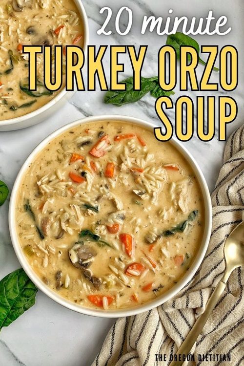 One Pot Creamy Turkey Oorzo Soup
