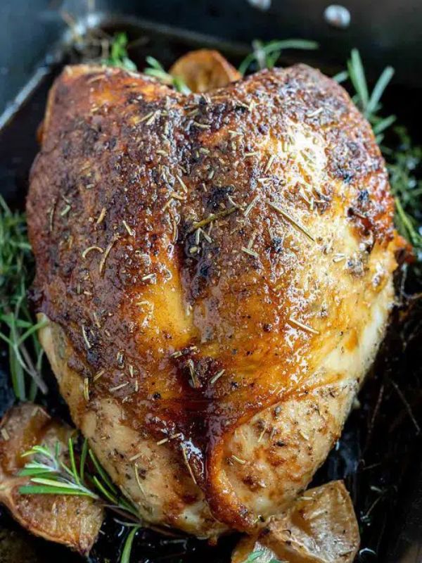 Keto Thanksgiving Dinner Oven Roasted Turkey Breast Recipe