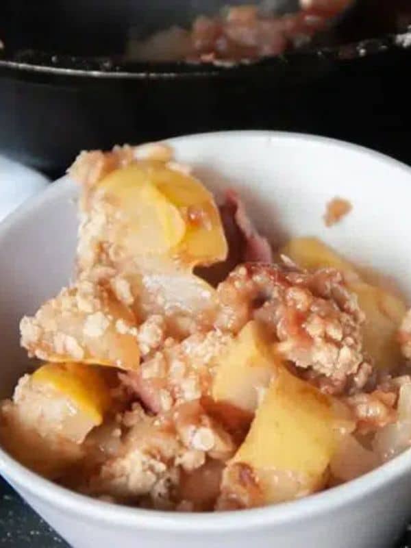 Fall Apple Dessert Pear and Apple Crisp with Honey Caramel