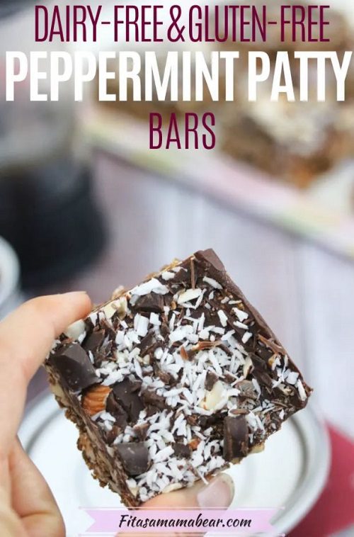 Dessert Recipes For Christmas​ Peppermint Patty Bars Recipe - Dairy-Free, Healthy, Gluten-Free, No-Bake